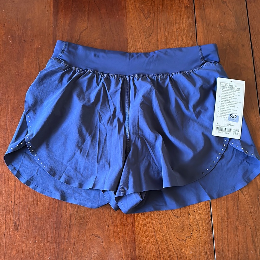 NWT Lululemon Fast and Free High Rise Classic Short